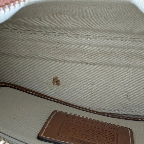 Coach vintage Cavas Leather  Shoulder Bag Crossbody Black Brown - Picture 15 of 16